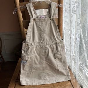 My Twinn Girls Khaki Bib Jumper Skirt Medium 💛